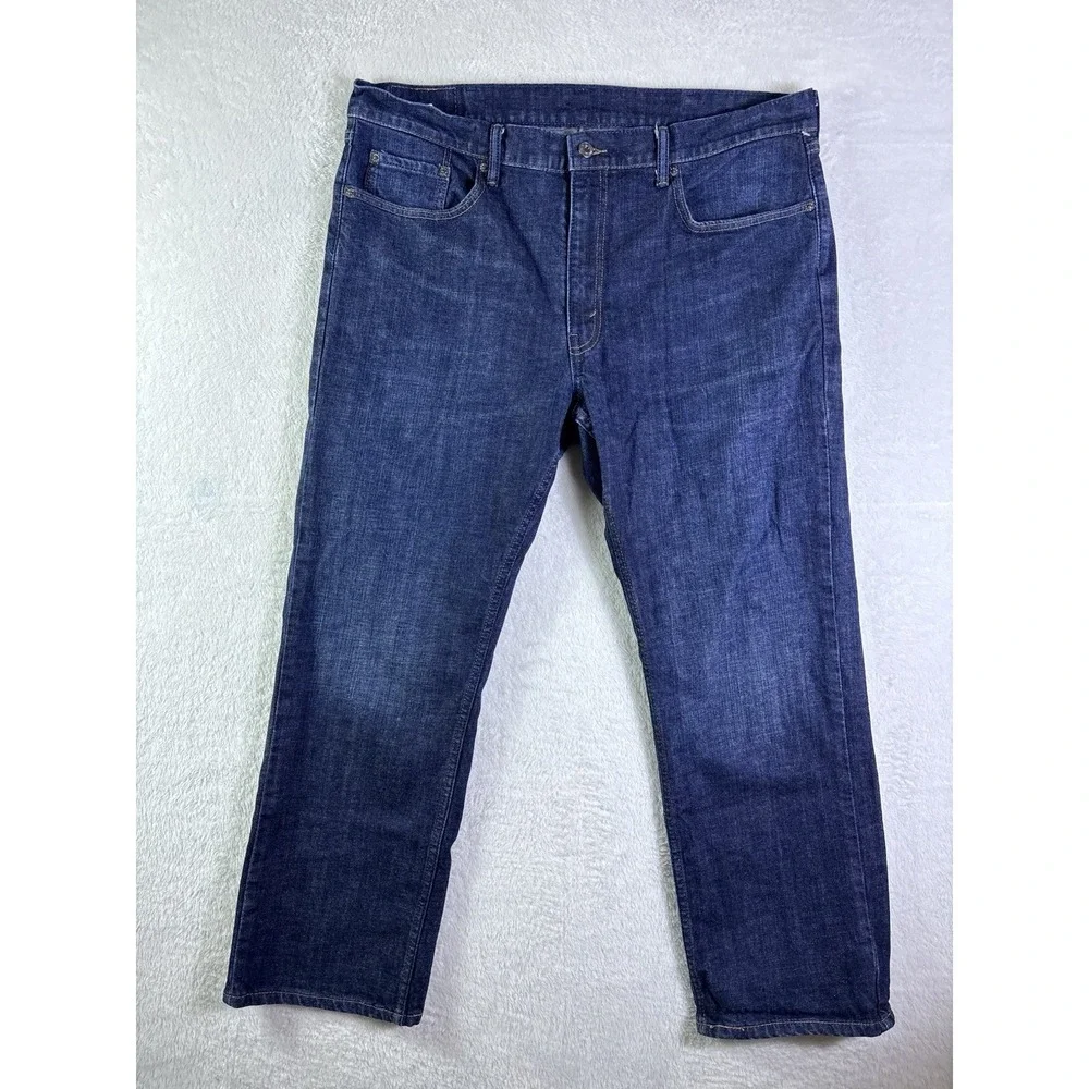Levi's 559 Relaxed Straight Jeans Men's 40x30Dark Wash Blue Denim Excellent